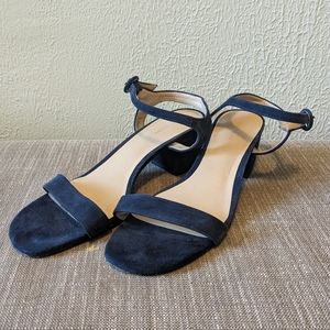 Ann Taylor Navy Suede Block Heel